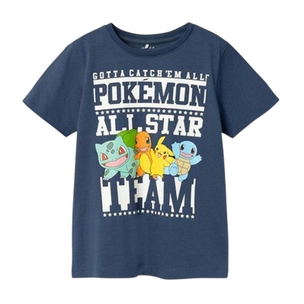 Name It Childrens/Kids Pokemon Crew Neck / Dark Denim